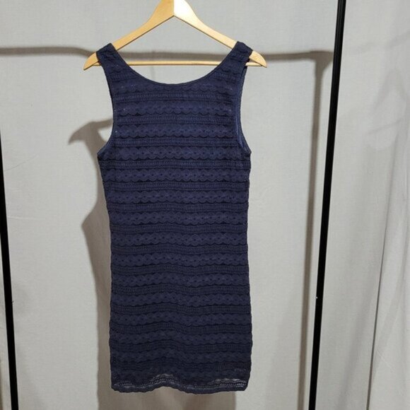 Le Chateau dress lacy bodycon dark blue plus size summer sleeveless stretchy XXL - Picture 4 of 16
